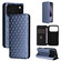iPhone 17 Pro Max Cubic Grid Texture Flip Leather Phone Case - Blue