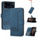 iPhone 17 Pro Max Cubic Skin Feel Flip Leather Phone Case - Blue