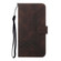 iPhone 17 Pro Max Cubic Skin Feel Flip Leather Phone Case - Brown