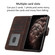 iPhone 17 Pro Max Cubic Skin Feel Flip Leather Phone Case - Brown