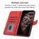 iPhone 17 Pro Max Cubic Skin Feel Flip Leather Phone Case - Red
