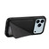 iPhone 17 Pro Max D04 Calf Texture Dual Card Slot Holder Phone Case - Black