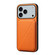 iPhone 17 Pro Max D04 Calf Texture Dual Card Slot Holder Phone Case - Orange
