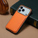 iPhone 17 Pro Max D04 Calf Texture Dual Card Slot Holder Phone Case - Orange