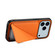 iPhone 17 Pro Max D04 Calf Texture Dual Card Slot Holder Phone Case - Orange