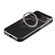 iPhone 17 Pro Max Denior A23 Magnetic Holder Electroplating Genuine Leather Phone Case - Black