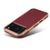iPhone 17 Pro Max Denior Cowhide Leather Plating Phone Case - Red