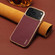 iPhone 17 Pro Max Denior Cowhide Leather Plating Phone Case - Red