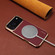iPhone 17 Pro Max Denior Cowhide Leather Plating Phone Case - Red