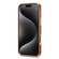 iPhone 17 Pro Max Denior Crocodile Texture Genuine Leather Electroplating Phone Case - Mocha Brown