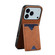 iPhone 17 Pro Max Denior D06 PU Back Cover Card Slot Holder Phone Case - Brown