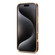 iPhone 17 Pro Max Denior Oil Wax Leather Electroplating Phone Case - Brown