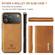 iPhone 17 Pro Max DG.MING M1 Series 3-Fold Multi Card Wallet Leather Phone Case - Brown