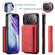 iPhone 17 Pro Max DG.MING M1 Series 3-Fold Multi Card Wallet Leather Phone Case - Red