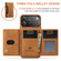 iPhone 17 Pro Max DG.MING M2 Series 3-Fold Card Bag Wallet Leather Phone Case - Brown
