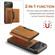 iPhone 17 Pro Max DG.MING M2 Series 3-Fold Card Bag Wallet Leather Phone Case - Brown