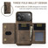 iPhone 17 Pro Max DG.MING M2 Series 3-Fold Card Bag Wallet Leather Phone Case - Coffee