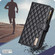 iPhone 17 Pro Max Diamond Lattice Zipper Wallet Leather Flip Phone Case - Black