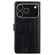 iPhone 17 Pro Max Embossed Checkered Leather Phone Case - Black
