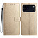 iPhone 17 Pro Max Flower Embossed Leather Phone Case - Gold
