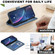 iPhone 17 Pro Max Four-leaf Embossed Leather Phone Case - Blue