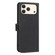 iPhone 17 Pro Max Geometric Pattern RFID Leather Phone Case - Black