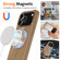 iPhone 17 Pro Max Glossy TPU Shockproof MagSafe Phone Case with Lanyard - Gold