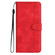 iPhone 17 Pro Max Heart Pattern Skin Feel Leather Phone Case - Red