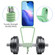 iPhone 17 Pro Max Integrated Card Bag Solid Color Liquid Silicone Phone Case with Lanyard - Green