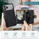iPhone 17 Pro Max JEEHOOD J01 Retro Magnetic Detachable Wallet Phone Case - Black