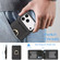 iPhone 17 Pro Max Kalebol Strong MagSafe Ring Magnetic Card Bag Holder Leather Phone Case - Black