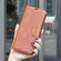 iPhone 17 Pro Max Lambskin Texture Pure Color Flip Leather Phone Case - Brown