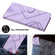 iPhone 17 Pro Max Line Pattern Skin Feel Leather Phone Case - Light Purple