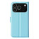 iPhone 17 Pro Max Litchi Texture Horizontal Flip Leather Phone Case with Holder - Blue
