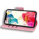 iPhone 17 Pro Max Mandala Embossed Dual-Fold Calf Leather Phone Case - Pink
