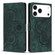 iPhone 17 Pro Max Mandala Embossed Retro Frosted Leather Phone Case - Green