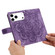 iPhone 17 Pro Max Mandala Embossed Retro Frosted Leather Phone Case - Purple