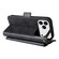iPhone 17 Pro Max Multi-card Slots Crossbody Cowhide Leather Phone Case - Black