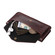 iPhone 17 Pro Max Multi-card Slots Crossbody Cowhide Leather Phone Case - Brown