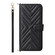 iPhone 17 Pro Max Multifunctional 6-Card Slots Leather Phone Case with Wrist Strap - Black