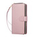 iPhone 17 Pro Max Nine-card Slots Zipper Wallet Bag Leather Phone Case - Rose Gold