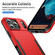 iPhone 17 Pro Max Pioneer Armor Heavy Duty PC + TPU Phone Case - Red+Black