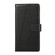 iPhone 17 Pro Max PU Genuine Leather Texture Embossed Line Phone Case - Black