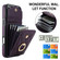 iPhone 17 Pro Max Rhombic Texture Card Bag Phone Case with Long Lanyard - Dark Purple