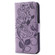 iPhone 17 Pro Max Rose Butterfly Embossed Leather Phone Case - Purple