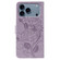 iPhone 17 Pro Max Rose Butterfly Embossed Leather Phone Case - Purple