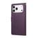 iPhone 17 Pro Max Rose Flower Embossed 3-Card Slots Leather Phone Case - Deep Purple