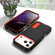 iPhone 17 Pro Max Rugged PC + Silicone Phone Case with Holder - Black+Orange