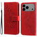 iPhone 17 Pro Max Seven-petal Flowers Embossing Leather Phone Case - Red