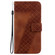 iPhone 17 Pro Max Seven-shaped Embossed Leather Phone Case - Brown